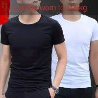 New 2022 Mens Japanese T-shirt Short Sleeve Summer Loose Black White Solid Color Bottomed Sold Cheap T-shirt Round Neck Clothes