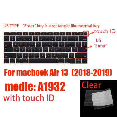 สำหรับ Apple Macbook Pro13/11Air 13/15 Retina12นิ้วชุดเคสแป้นพิมพ์ซิลิโคนเคสใสตัวป้องกันแบบใส Eu/us