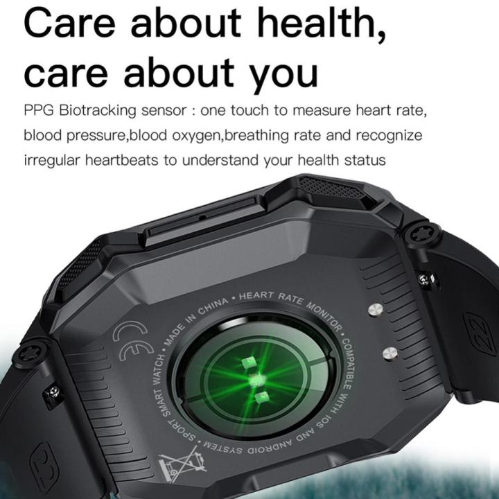 นาฬิกาอัจฉริยะ-นาฬิกาวัดอัตราการเต้นของหัวใจสำหรับกีฬากลางแจ้งเครื่องวัดออกซิเจนในเลือดขนาด1-85นิ้วความละเอียด-hd-หน้าจอ-ips-รองรับบลูทูธสำหรับการตรวจสุขภาพ