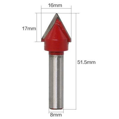 1pcs 8mm 8x16mm V Groove Bit Sharp Cutter CNC ทังสเตนเหล็ก End Mill งานไม้แทรกเราเตอร์ Bit Wood เครื่องมือ