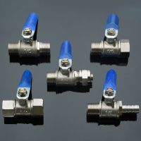 6mm 8mm 10mm 12mm Hose Barb x 1/4" 3/8" 1/2" BSP Female Male Thread Two Way Brass Pneumatic Mini Ball Valve For Air Compressor Plumbing Valves