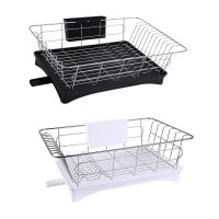 3-Piece Set Removable Stainless Steel Dish Drainer Drying Rack Rust Proof Utensil Holde For Kitchen Counter Storage Rack