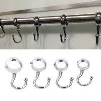 DRELD 10pcs Wardrobe Hanging Tube Rod Hooks Kitchen Pan Hook Bathroom Hook Hanger for Towel Clothes 16mm19mm22mm25mm