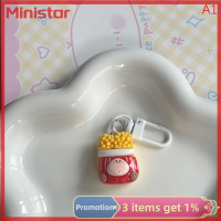 Ministar อาหารน่ารักการ์ตูนจี้เรซิ่น Ins สไตล์นักเรียนคู่กระเป๋าแบบมีสไตล์เสน่ห์ของตกแต่งพวงกุญแจรถพวงกุญแจเครื่องประดับ