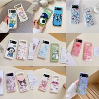 Samsung Galaxy Z Flip 3 Case Glossy Sulley Kuromi Fold Case สำหรับ Z Flip 4 Protector Anti-Knock Cover