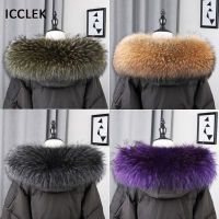 100 Real Fur Collar For Parkas Coats Winter Luxury Warm Natural Raccoon Fur Women Scarves Female Neck Cap Real Fur Hood Trim