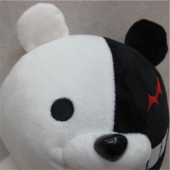 จัดส่งเร็ว-danganronpa-ของเล่นตุ๊กตาหมี25ซม-ของเล่นกำมะหยี่ของขวัญหมีขาวสีดำ-danganronpa-โมโนคุมะมาก