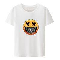 Scary Dark Skull Grin Face-ropa de expresión para hombres, camisetas gráficas Hipster, camiseta Anime, ropa masculina, Humor, suelta