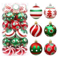 30PCS/Set Christmas Balls Christmas Pine Tree Ornament 6cm Xmas Tree Hanging Ball Pendant 2022 New Year Gift adornos de navidad