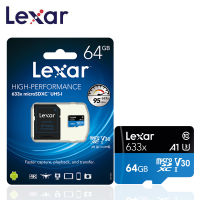 Original Lexar Micro sd card High-Performance 95mbs 633x 64g Memory Card Reader UHS-I cards For Gopro Dji Sport Camcorder