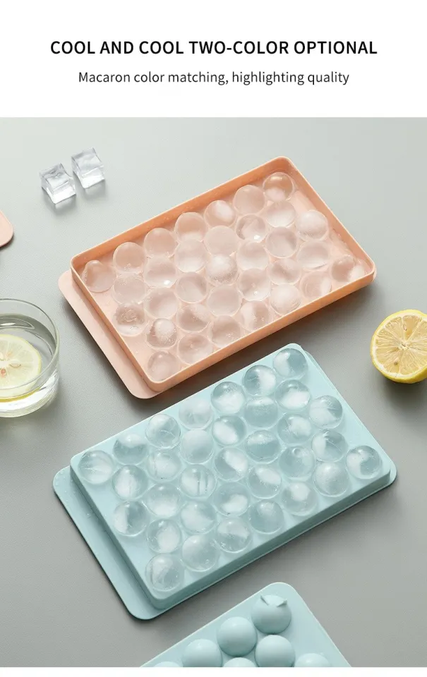 33 Well Ice Box With Lid Ball Ice Tray Plastic Ice Cube Mold