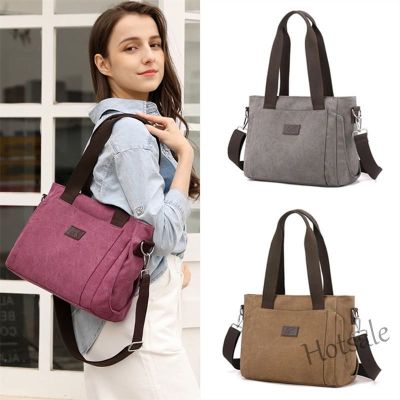 【hot sale】✹□ C16 2021 Fashion Messenger Bag Handbag Canvas Bag Shoulder Bag Simple Working Bag Retro Diagonal Womens Bag