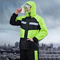 ชุดเสื้อกันฝนกางเกงกันฝนแจ็คเกตกันน้ำมอเตอร์ไซค์สำหรับผู้ชายและผู้หญิงชุดป้องกันเสื้อกันฝนแบบพายุ