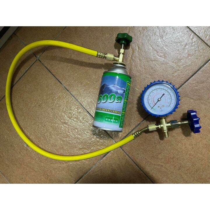 COOLING SET R600A FRIDGE / CAR COMPRESSOR GAS REFILL GAS PETI AIS BOTOL