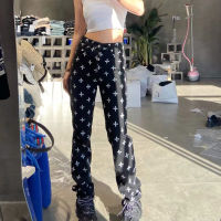 Feiernan Vintage Straight Pants Women Black Gothic Female High Waist Trousers Dark Full Length Causal Ladies Wide Leg Bottoms