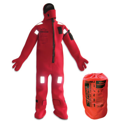 ชุดแช่น้ำไซส์ XL Immersion Suit Neptune,SOLAS,Xlarge, Insulated - with neoprene gloves