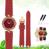 สายนาฬิกาหนังแท้สำหรับ Versace Watch PALAZZO EMPIRE Medusa U-Shaped Interface Women S Watch Band 16Mm