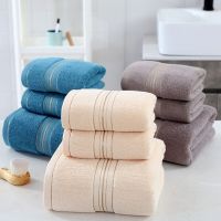 3Pcs/Set Super Soft Absorbent 70X140cm Cotton Bath Towel Set Face Hand Washcloth For Adults