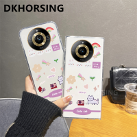 DKHORSING ปลอกอ่อนกระต่ายน่ารักสำหรับ Realme 11/11 Pro/ 11 Pro + เคสโทรศัพท์โปร่งใสกันกระแทกรูปการ์ตูน Realme11ปลอกซิลิโคนโปร