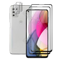 4 in 1 For Motorola Moto G Stylus 2021 (2pcs) Full Coverage Tempered Glass Screen Protector amp; (2pcs) Camera Lens Protective Film