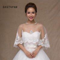 Summer White Wedding Bolero Lace Appliques Shrug Shawl Women Bolero For Wedding Jacket jaqueta feminina Wedding Accessories