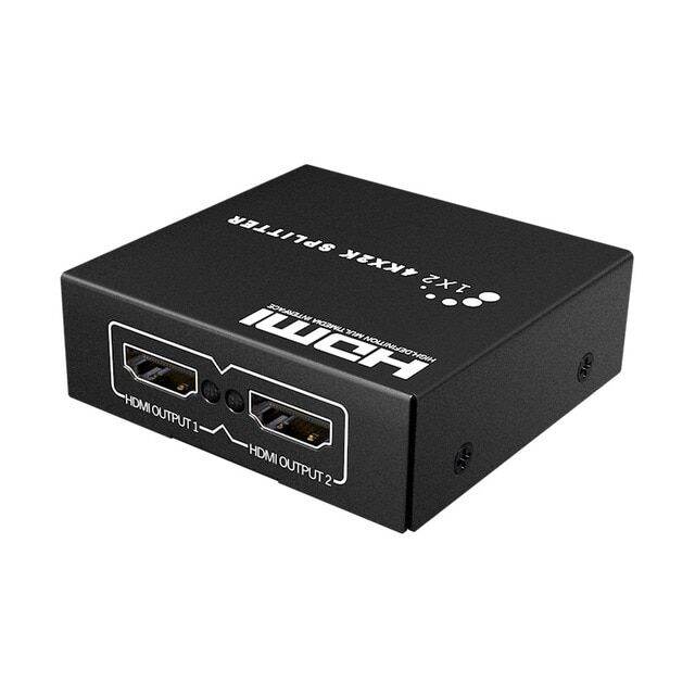 Hdmi Splitter Hdcp 4k 1x2 1 In 2 Out Power Signal Amplifier 1080p 3d ...