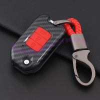 NEW Carbon fiber silicone 3 4Buttons Car Key Smart Case Cover For Honda Civic CR-V HR-V Accord Jade Crider Odyssey2015-