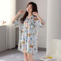 cat ice and snow silk ghtdress for women summer sweet rl m-length short-sed sexy ladies dress home service --SY2381✸∏☼