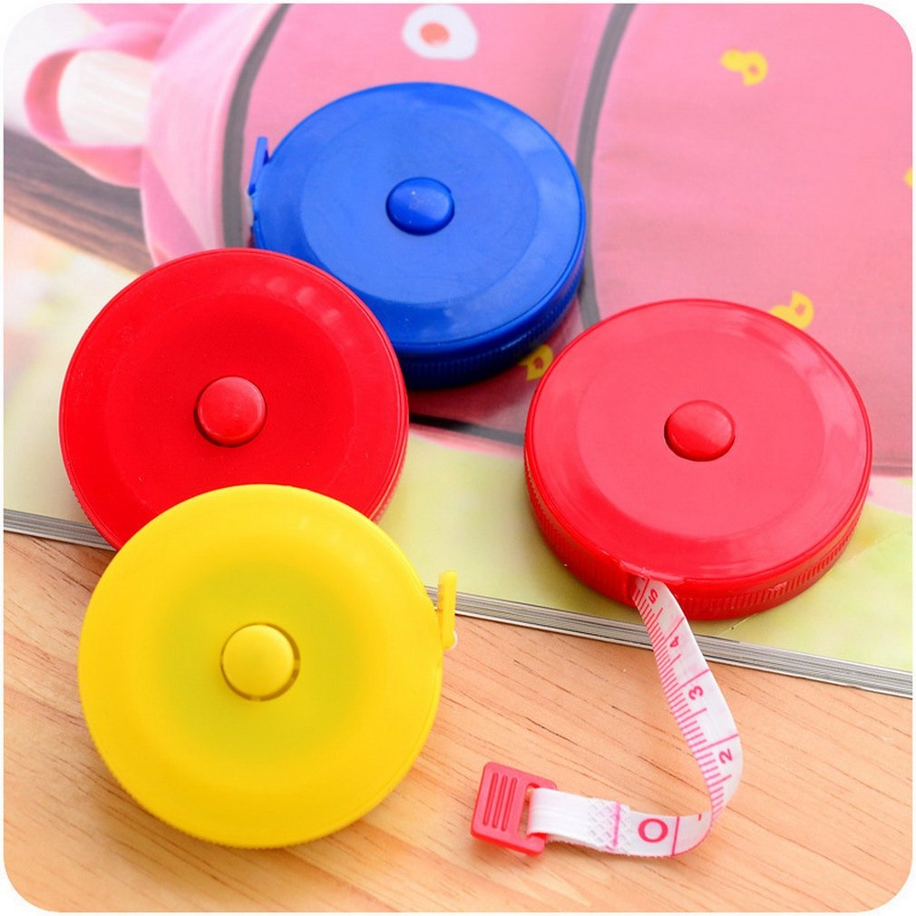 Random Color 60-Inch 1.5 Meter Soft and Retractable Tape Measure Medical Body Measurement Tailor Sewing Craft Cloth Dieting Measuring Tape 