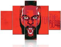 5 Panel Houston Basketball Team Player James Harden Basketball Paintings Wall Poster HD Print Home Decor Room Decor Art