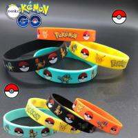 เครื่องประดับ NTNKC น่ารักของขวัญ Bulbasaur Squirtle Charmander รูป Pikachu สร้อยข้อมือซิลิโคน Pikachu สายรัดข้อมือโปเกมอน