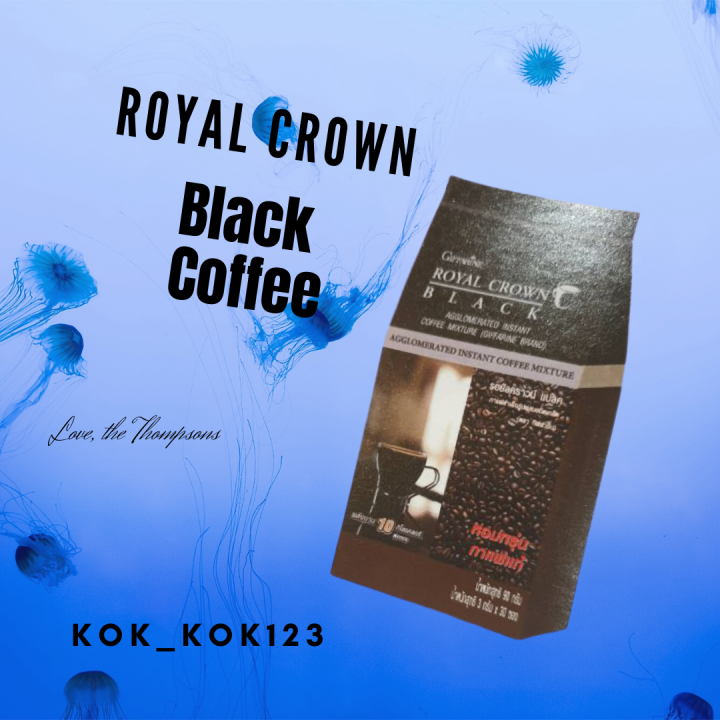 กาแฟ-กาแฟกิฟฟารีน3in1-กาแฟกิฟฟารีนดำ-รอยัล-คราวน์-แบล็ค-royal-crown-black-กาแฟปรุงสำเร็จ-ชนิด-เกล็ด-ขนาด-30-ซอง-กาแฟ3in1กิฟฟารีน-กาแฟเพื่อสุขภาพ