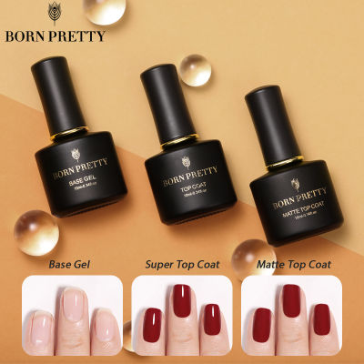 BORN PRETTY เจลรองพื้น10มล. Super Top Coat Manicure Matte Top Coat LED กึ่งถาวร Soak Off UV Gel Varnish