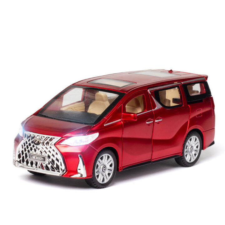 ใหม่132เล็กซัส-lm300h-mpv-พี่เลี้ยงรถรุ่นแม็กซ์-die-cast-ของเล่นยานพาหนะจำลองที่มีดึงด้านหลังประตูบานเลื่อนของขวัญสำหรับเด็กเด็ก