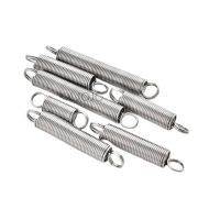 Stainless Steel Pressure Spring 304 Dual Hook Small Tension Spring 0.3/0.4/0.5mm 304 Outer Dia 3mm Length 10-60mm 10pcs Coil Springs