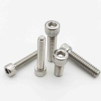 10pcs UNC 1/4-20xL 304 A2-70 stainless steel Hex Hexagon Socket Cap Allen Head Screw Bolt Hex Nut Flat Spring Washer L 5/16 - 4 quot;