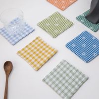 【CC】 Daisy/check Coaster Cartoon Desktop Decoration Placemat Table