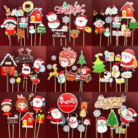 【Ready Stock】 ✠☽❁ E05 Xmas Merry Christmas Cake Topper Cake Decoration Card Insert 圣诞节蛋糕插牌 插卡 气氛 圣诞装饰插牌 圣诞老人雪人男孩女孩Backing Cake Plug In Insert Santa Claus Snowman Cupcake Decor