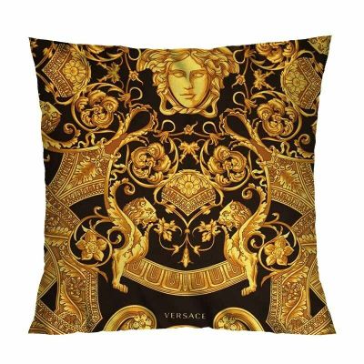 Flower Golden Versace Decorative Throw Pillow Case