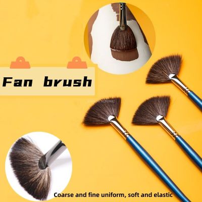 Pottery Fan-shaped Brush Painting Gouache Coloring Brush DIY Creative Painting Conical Large Color Block Glaze Coloring Tool Paint Tools Accessories