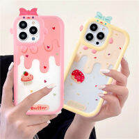 เคส Caiweiqi A78 A17 Hp,A58 A15 A7 4G A77S A17K A57 OPPO A5s A55 A76 A16K A16 A5 A9 A12 A53 A3s A52 A16E A15s ไอศครีมเคส TPU นุ่มสำหรับโดนัทเลนส์มอนสเตอร์เค้กสตรอเบอร์รี่