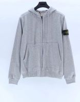 Stone Island ฤดูใบไม้ร่วงและฤดูหนาวแจ็กเก็ตเสื้อกันหนาวไหมพรมสำหรับผู้ชาย,เสื้อแจ็กเก็ตซิปแขนยาวผ้าฝ้ายลำลองทรงหลวมผ้าปักแบบถอดออกได้