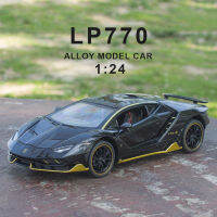 1:24 Lamborghini Lp770จำลองสูงล้อแม็กรถของเล่นโลหะ D Iecast Vehicl รุ่นดึงกลับรถของเล่นของเล่นสำหรับเด็กผู้ชาย A227