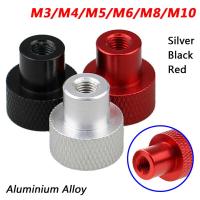 M3 M4 M5 M6 M8 M10 Blind Hole Hand Nut Aluminum Alloy Knurled Step Nut With Collar Thumb Nuts Black/Red/Silver Nails  Screws Fasteners