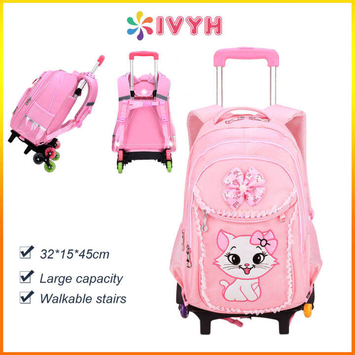 Ivyh Kids Trolley Backpack Stroller Bag for School Girls and Boys