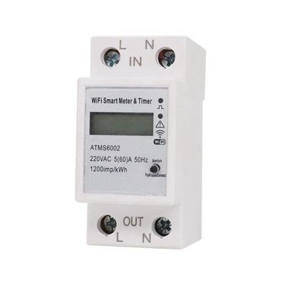 ATMS6002 Single Phase DIN Rail Electric Energy Meter WiFi Smart Meter Tuya Smart Meter Tuya Smart WiFi Meter WIFI Remote Meter Wifi Metering Switch