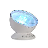 Ocean Wave Projector Led Night Lamp Music Player Remote Control USB Starry Sky Projection Living Bedroom Party Decor Gifts