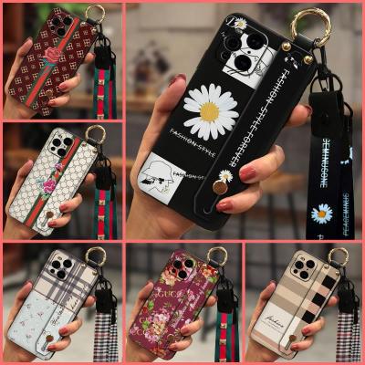 Lanyard Simple Phone Case For OPPO Find X3/X3 Pro Soft Dirt-resistant armor case silicone Shockproof classic cartoon