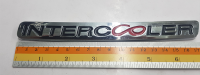 Logo Intercooler งานพลาสติก พร้อมกาวติด สีโครเมียม 17.5 cm ของรถ toyota hilux vigo fortuner