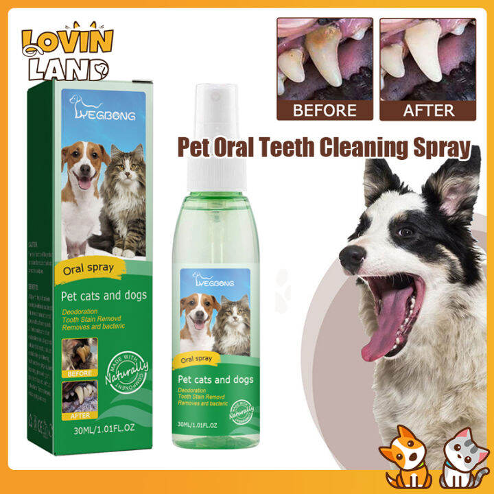 Lovinland 30ml Pet Oral Deodorant Spray Dog Spray Dental Cleaning Cat
